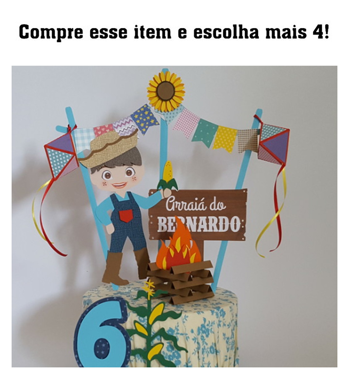 KIT C/ 5: ARQUIVO DE CORTE TOPO ARRAIÁ MENINO CAIPIRA 016