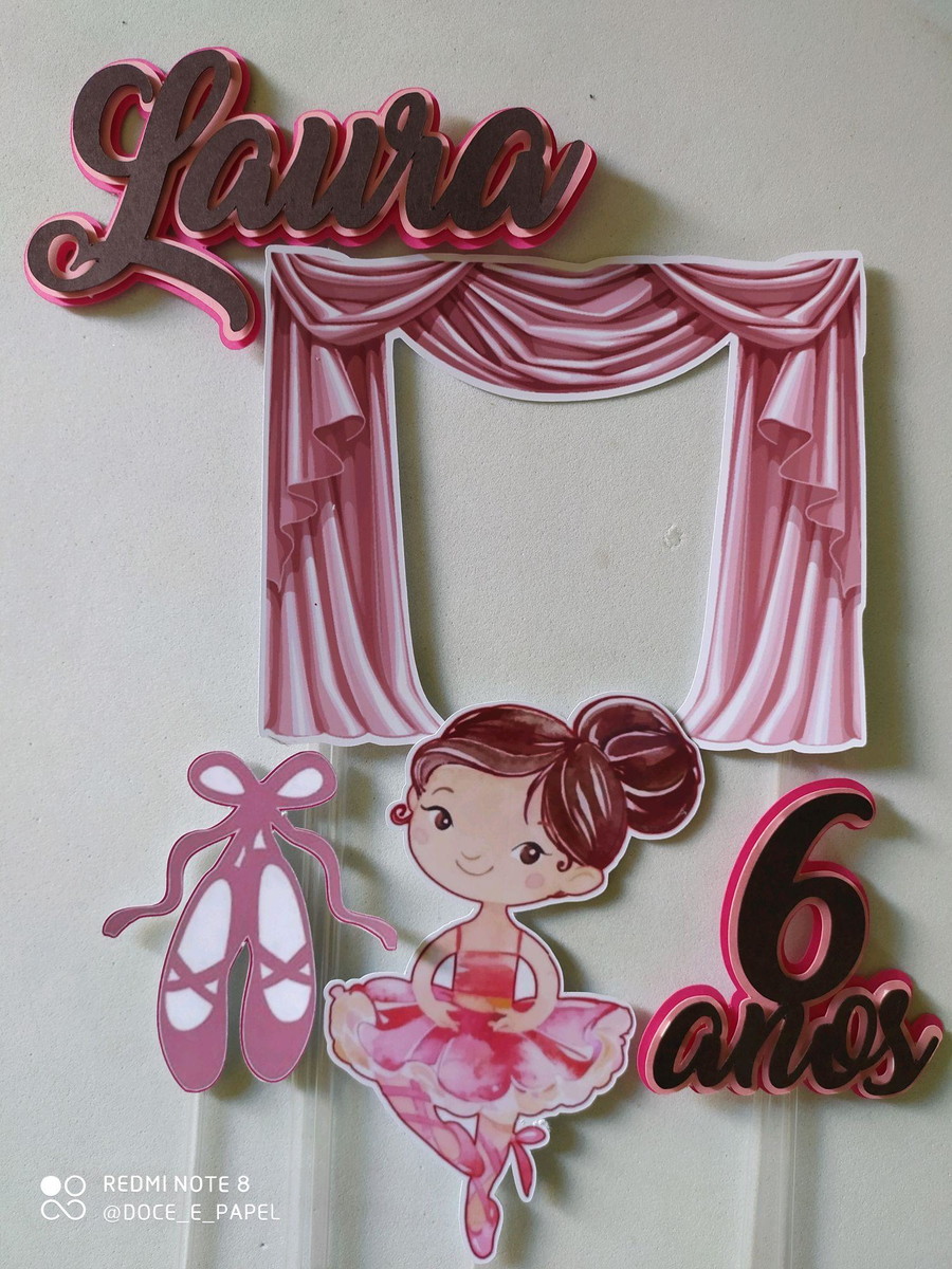 Arquivo De corte topo bailarina aquarela+ 4 arquivo