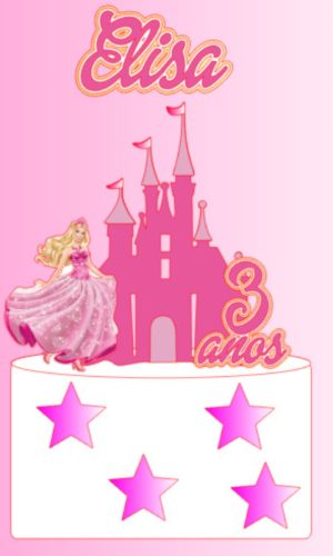 Arquivo de Corte - Topo Barbie com Castelo 3d