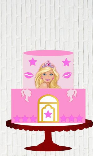 Arquivo de Corte Topo Barbie Portao em Camadas