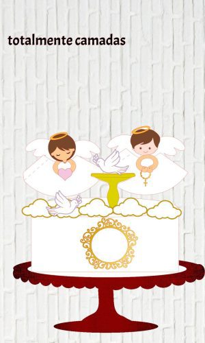 Arquivo de Corte Topo Batizado Anjo 3d