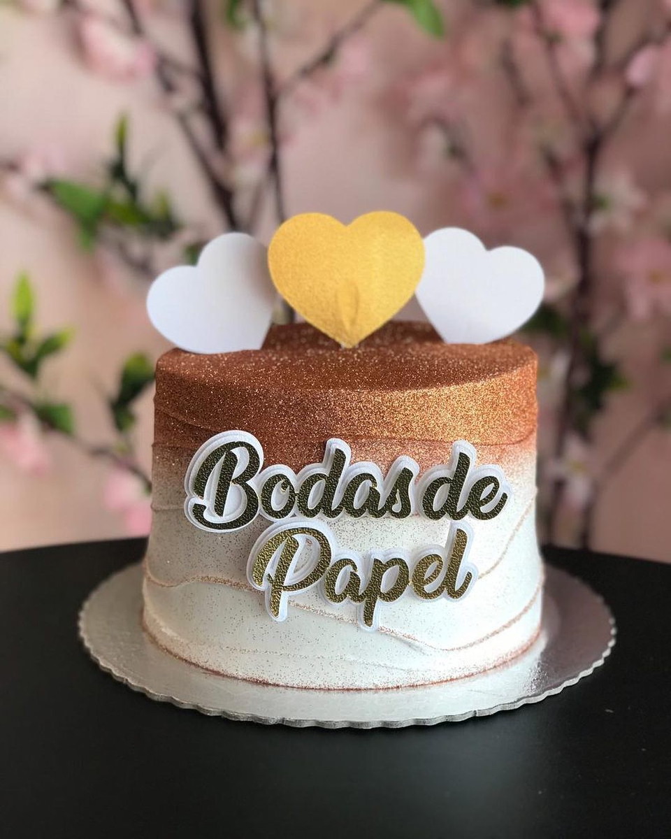 Arquivo de Corte - Topo Bodas de Papel 3d