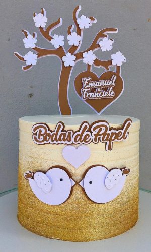 Arquivo de Corte Topo de Bolo Bodas de Papel
