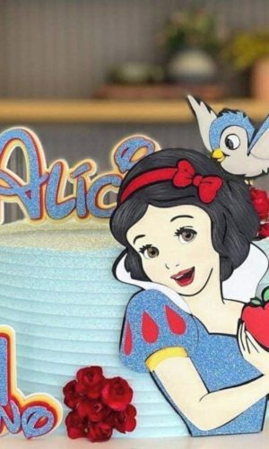 Arquivo de Corte Topo Bolo Branca de Neve Camadas
