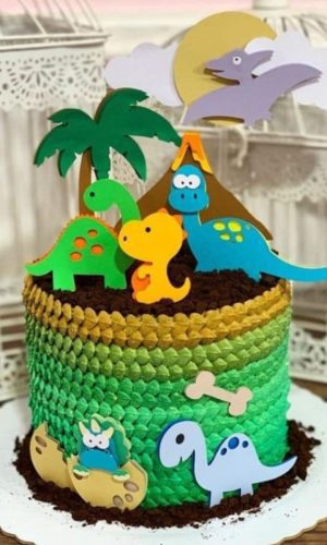 Arquivo De Corte Topo Bolo Dino Cute