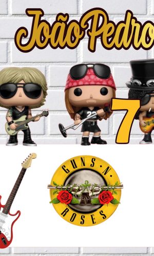 Arquivo de Corte Topo Bolo Guns N' Roses Cute Studio
