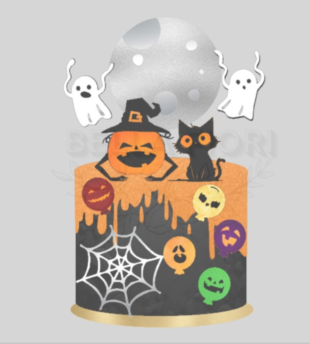Arquivo de Corte Topo Bolo Halloween Cute - Bella Fiori