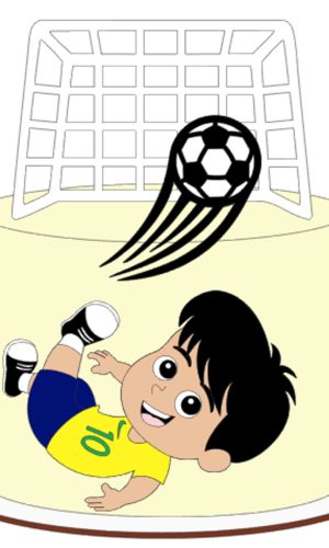 Arquivo de Corte: Topo Brasil Copa do Mundo Menino 019