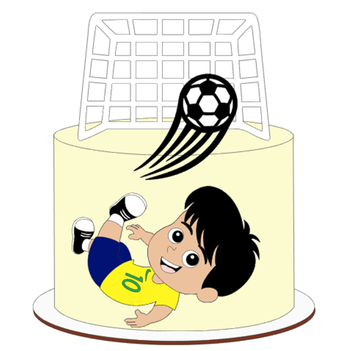 Arquivo de Corte: Topo Brasil Copa do Mundo Menino 019