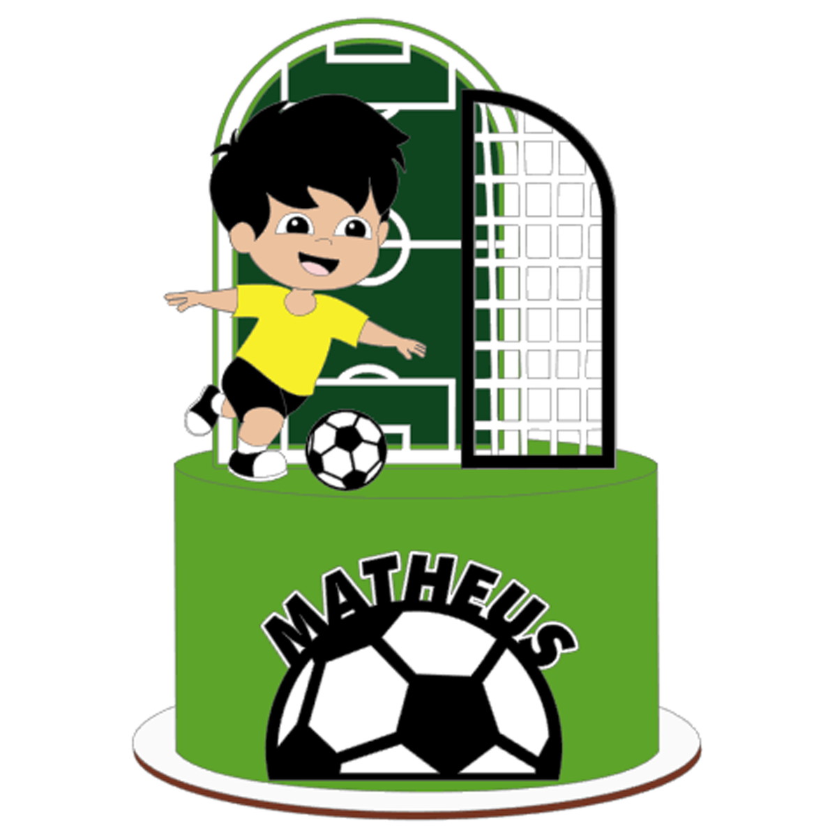 Arquivo de Corte: Topo Brasil Copa Futebol Menino 017