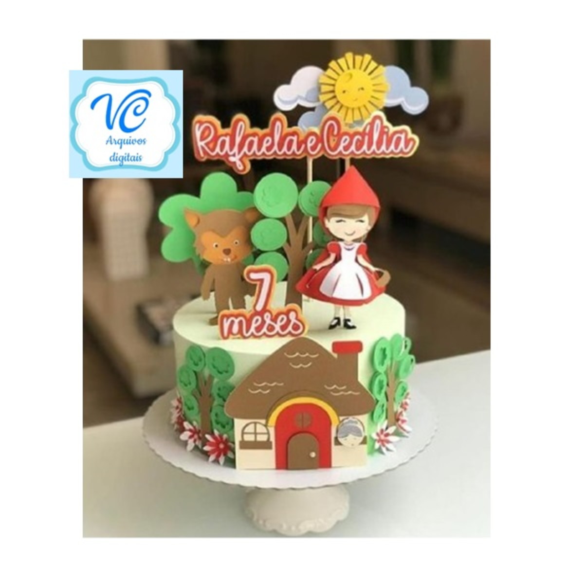Arquivo de corte topo Chapeuzinho vermelho CAMADA 3 -COD 985