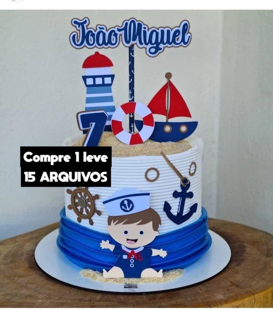 Arquivo de Corte-topo D Bolo Marinheiro Baby