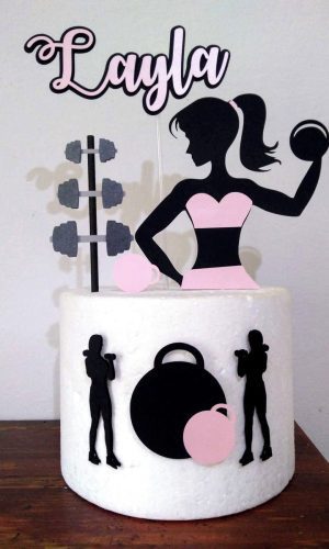 099 - Arquivo de Corte Topo de Bolo Academia Feminino