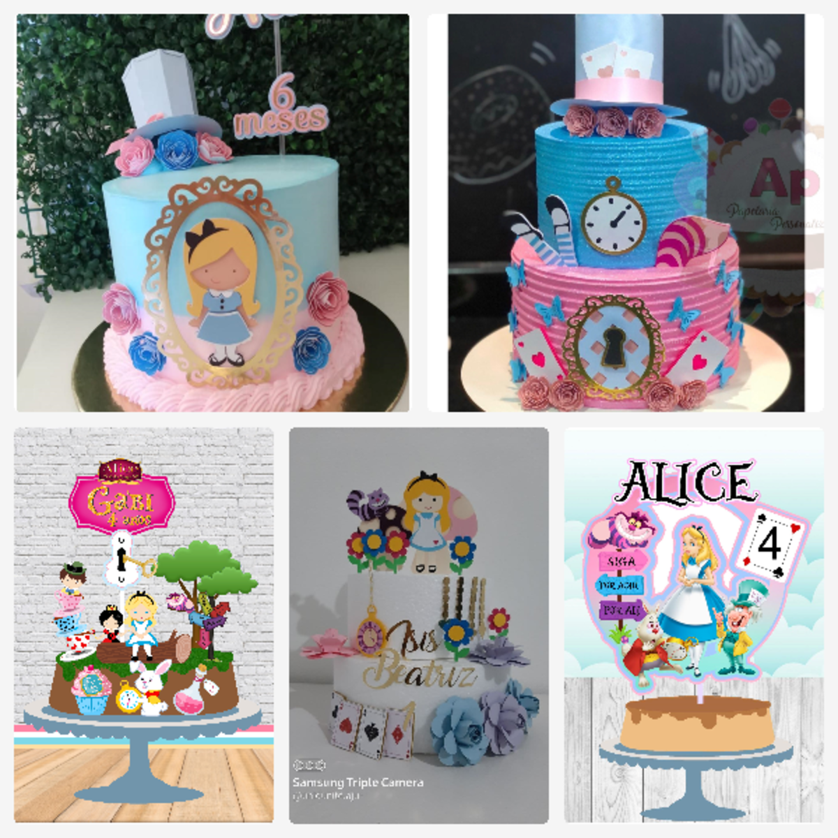 Arquivo de Corte Topo de Bolo - Alice
