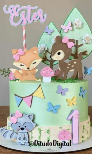 Arquivo de corte Topo de Bolo Animais Bosque STUDIO