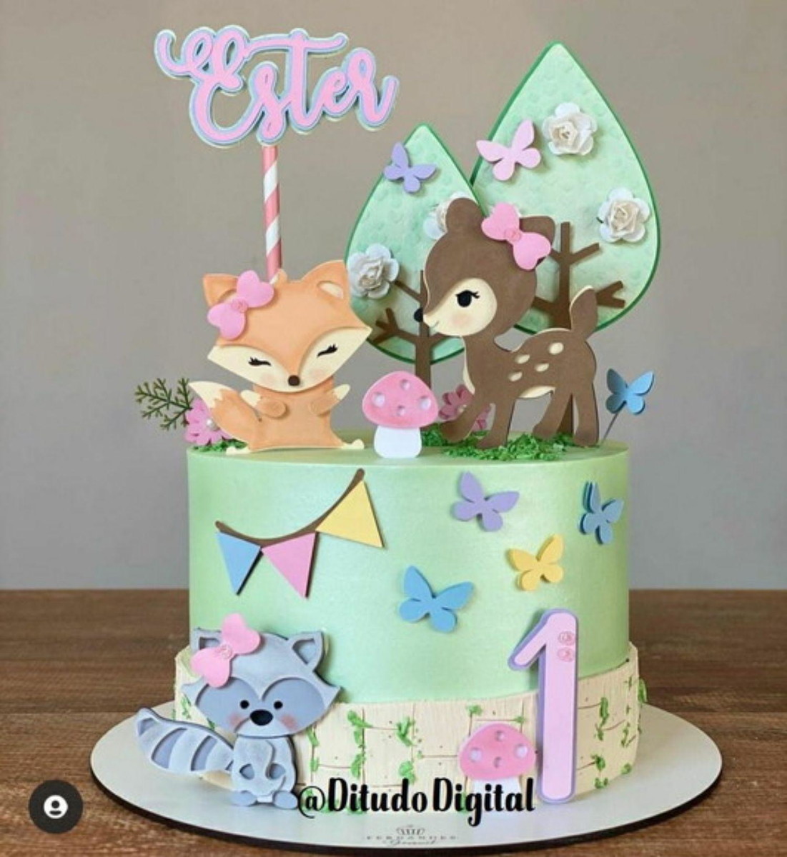 Arquivo de corte Topo de Bolo Animais Bosque STUDIO