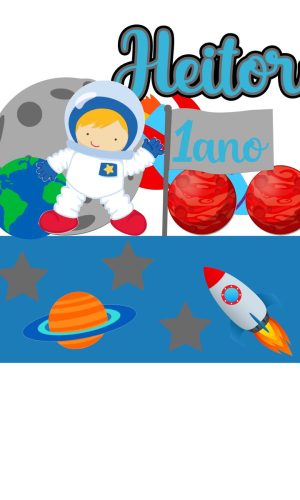 Arquivo de Corte Topo de Bolo Astronauta