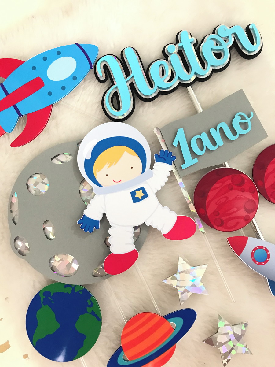 Arquivo de Corte Topo de Bolo Astronauta - Imagem 2