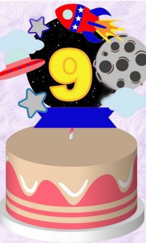 Arquivo de Corte Topo de Bolo Astronauta Menino #15104