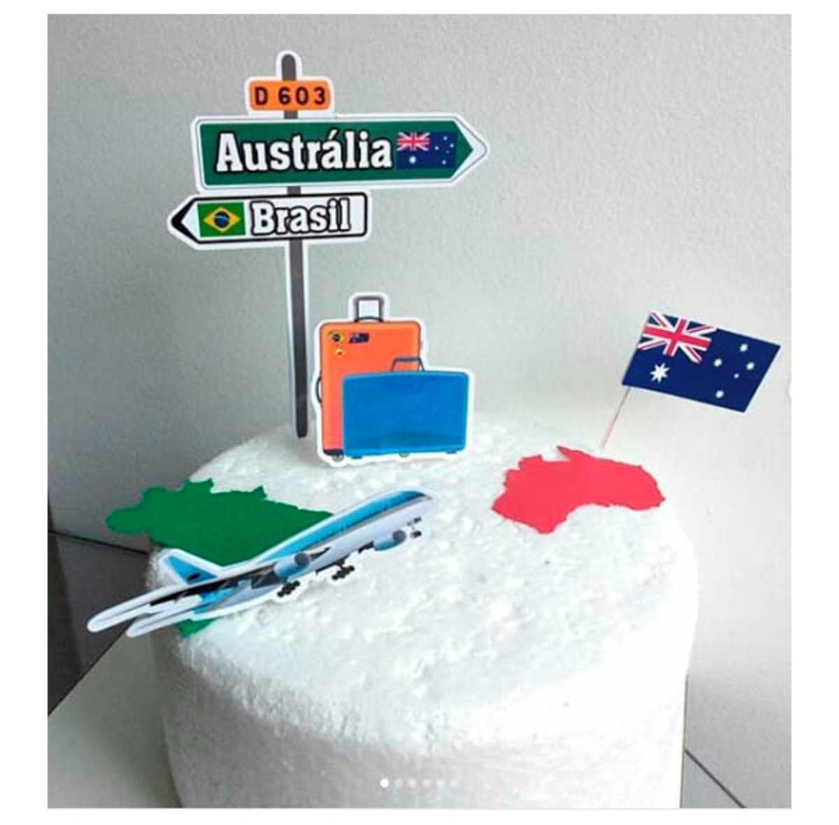 Arquivo de Corte Topo de bolo Austrália e Kit Viagem - Imagem 2