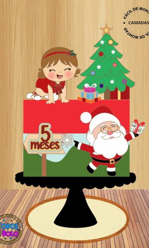Arquivo de Corte Topo de Bolo Baby Cute Natal