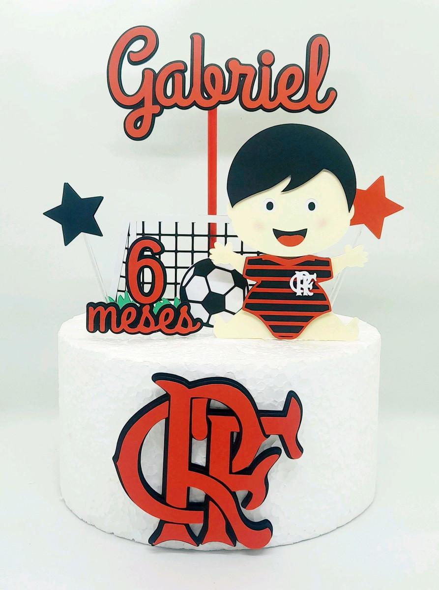 Arquivo De Corte Topo De Bolo Baby Flamengo 100% Camada