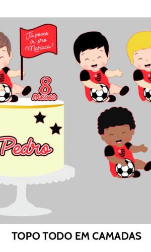 Arquivo de Corte Topo de Bolo Baby Flamengo Menino + Brinde