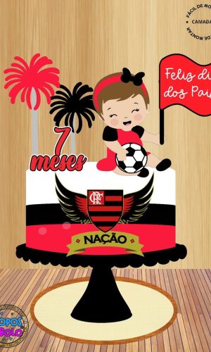 Arquivo de Corte Topo de Bolo Baby Flamengo