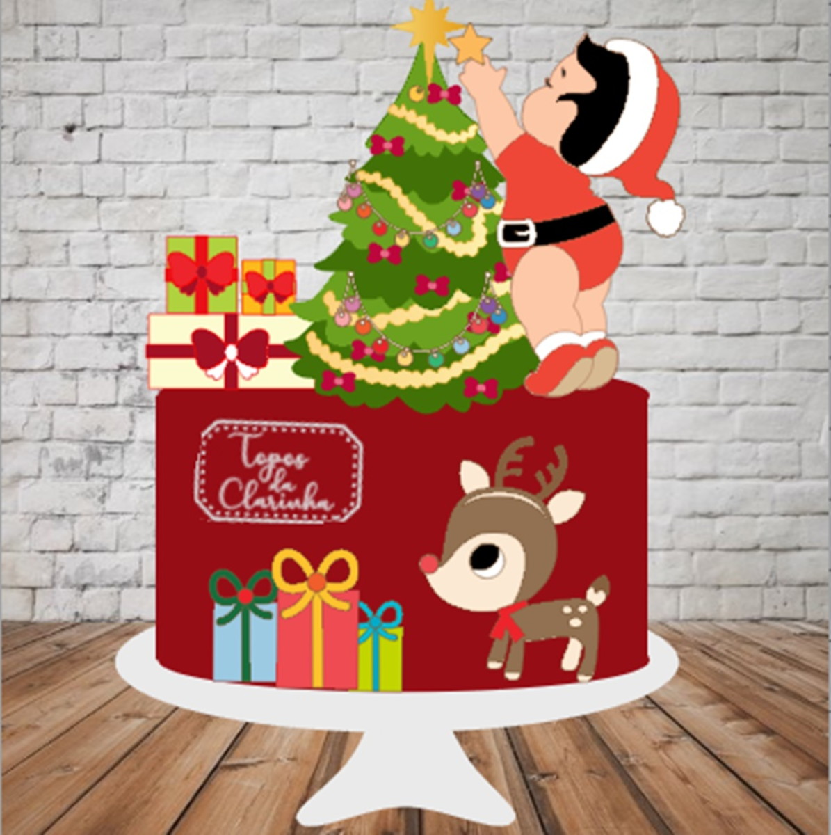Arquivo de Corte topo de bolo baby natal em camadas