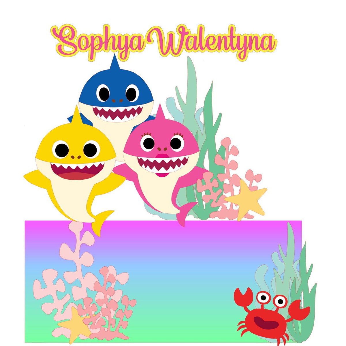 Arquivo de Corte Topo de Bolo Baby Shark