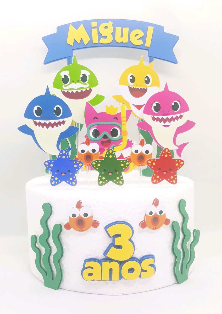 Arquivo De Corte Topo De Bolo Baby Shark