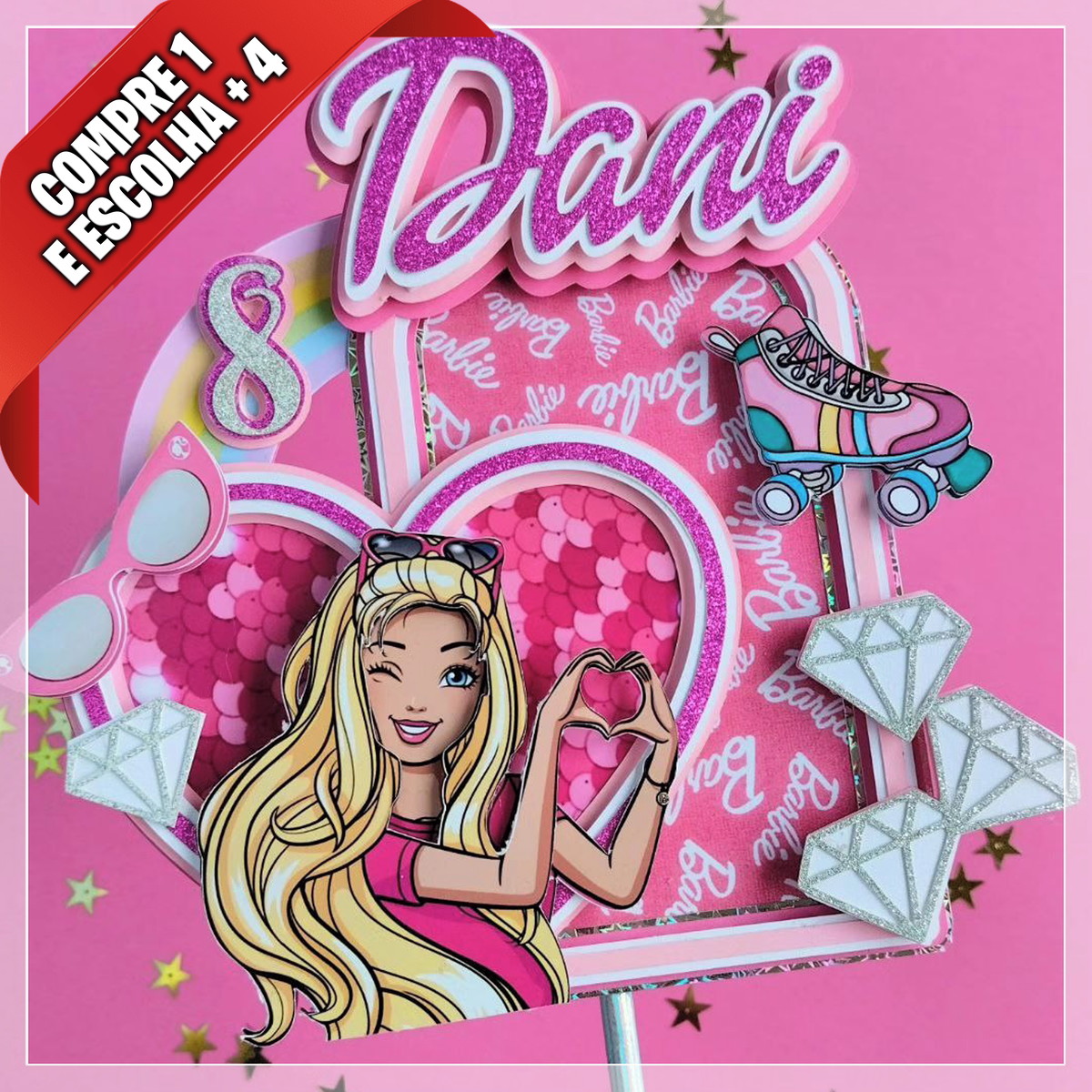 Arquivo de Corte Topo de Bolo Barbie