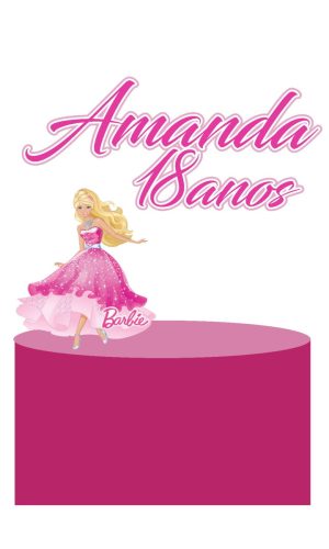 Arquivo de corte Topo de bolo Barbie 01