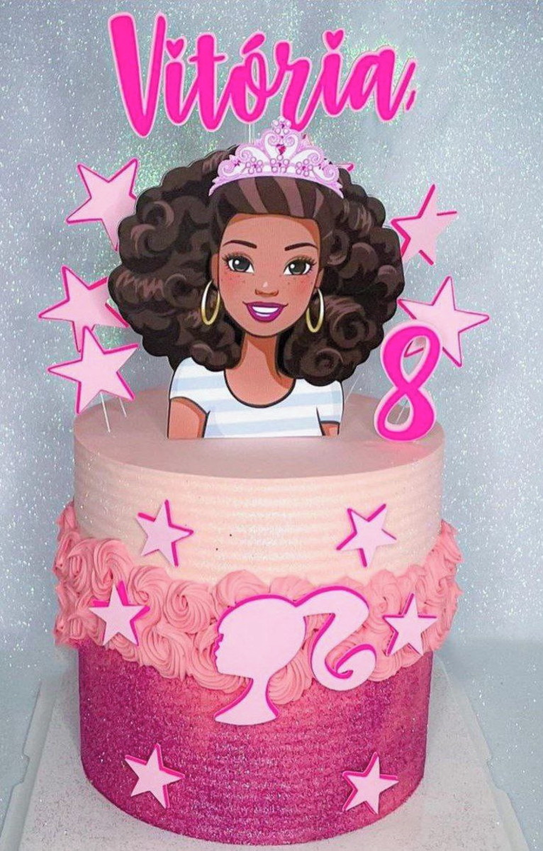 Arquivo de Corte Topo de Bolo Barbie 07