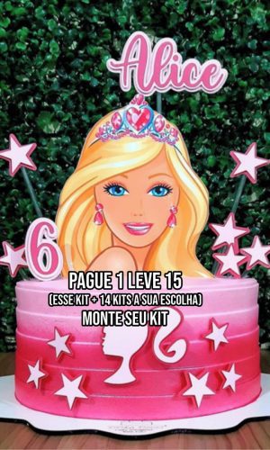 Arquivo de Corte Topo de Bolo Barbie 1 Silhouette Studio+14