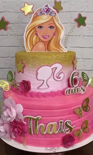 281 - Arquivo de Corte Topo de Bolo Barbie 5