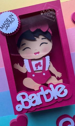 Arquivo de Corte Topo de Bolo Barbie Baby na Caixa 006