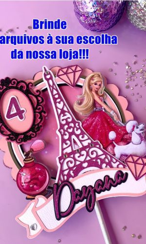Arquivo de Corte Topo de Bolo Barbie