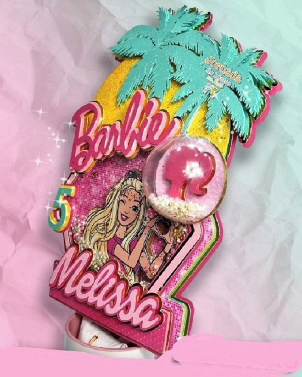 Arquivo de Corte Topo de Bolo Barbie Csv618
