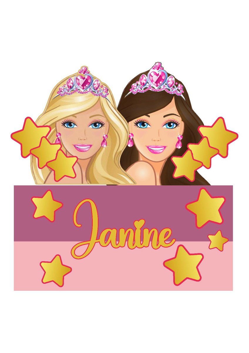 Arquivo de Corte Topo de Bolo Barbie Loira e Morena