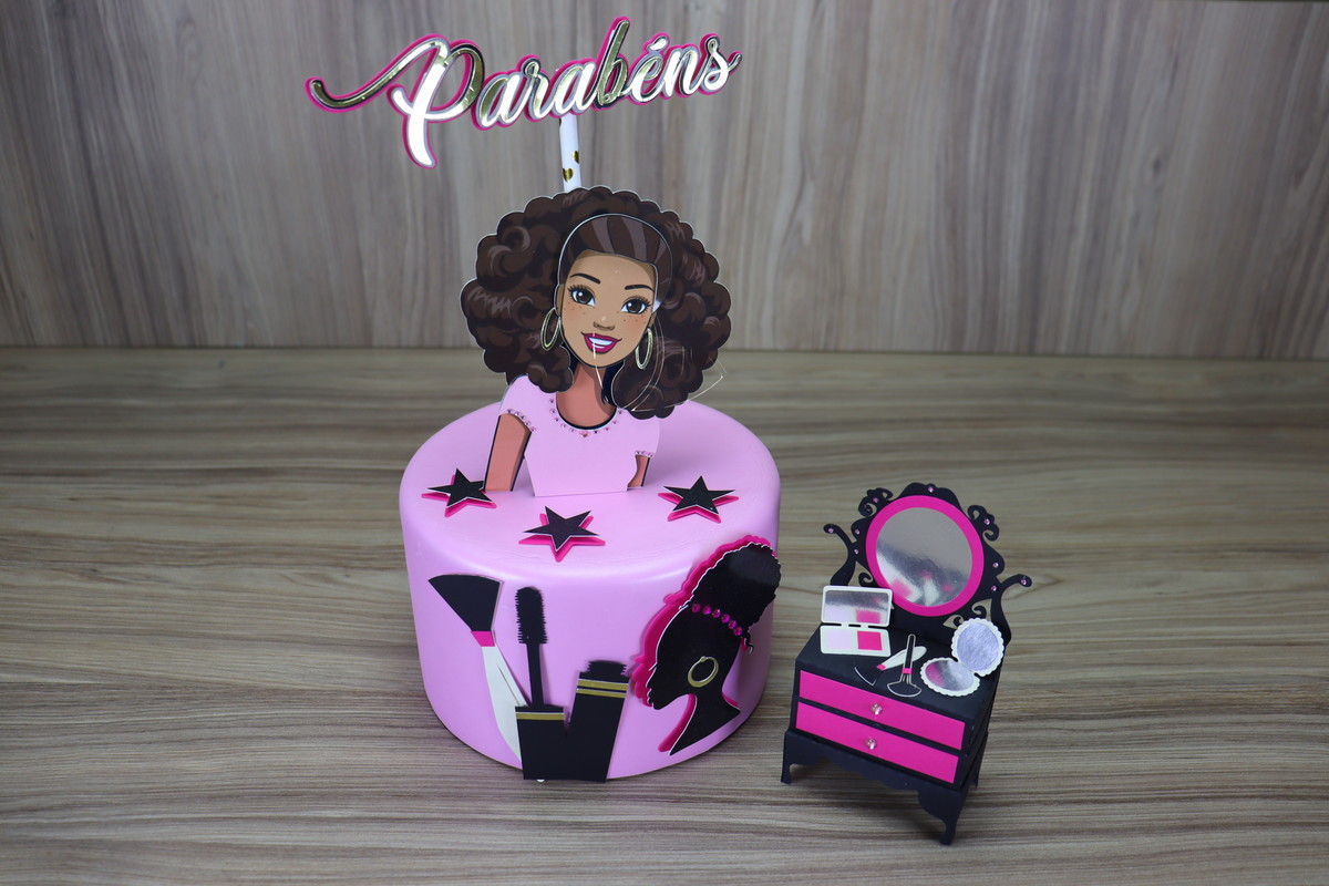 Arquivo de Corte Topo de Bolo Barbie Studio #5714