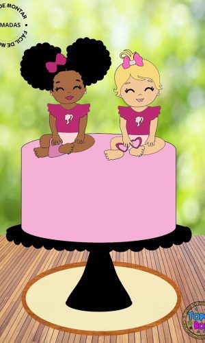 Arquivo de Corte Topo de Bolo Barbies Baby Sentadas