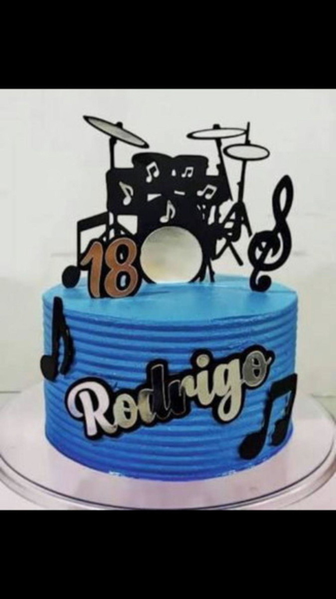 Arquivo de Corte Topo de Bolo Bateria Studio