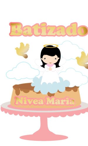 Arquivo de Corte Topo de Bolo Batizado 02
