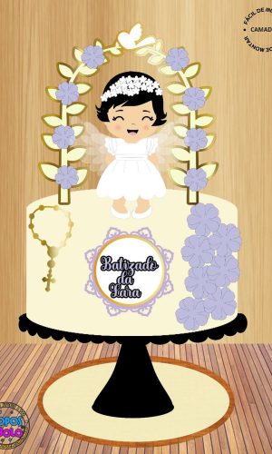 Arquivo de Corte Topo de Bolo Batizado 04