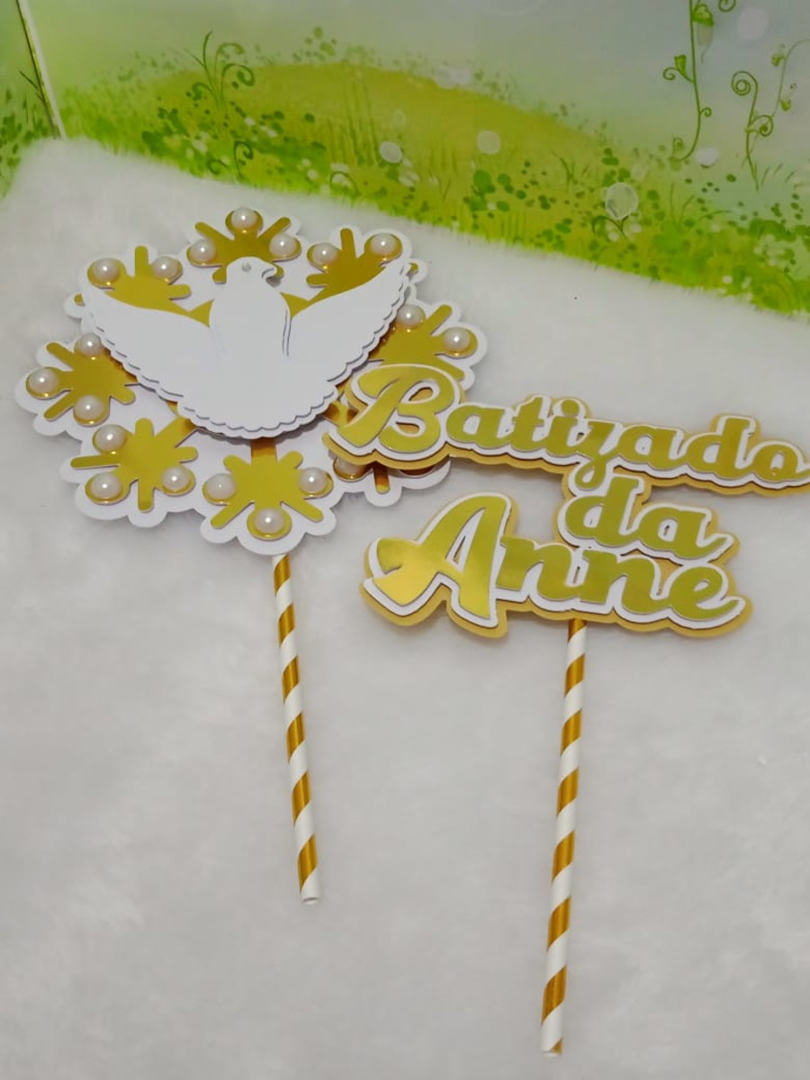 Arquivo de Corte Topo de Bolo Batizado 17 (Studio)