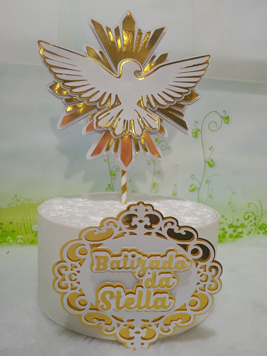 Arquivo De Corte Topo De Bolo Batizado 19 (studio)