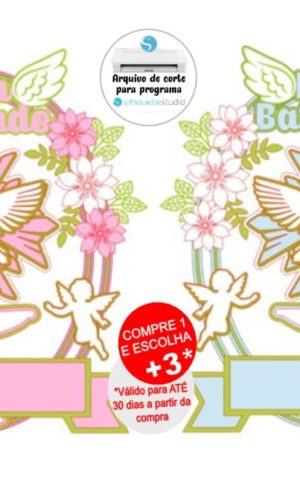Arquivo de Corte Topo de Bolo Batizado