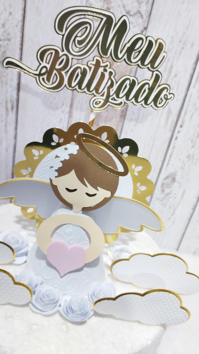 Arquivo de Corte Topo de Bolo Batizado 28 (studio) - Imagem 4