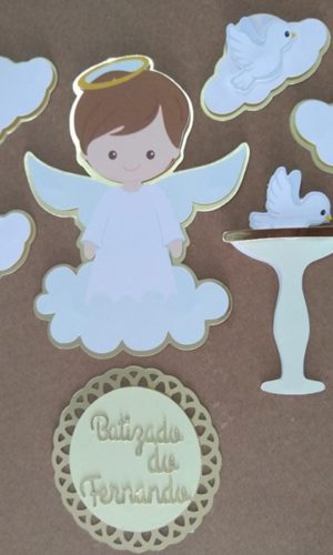 Arquivo de Corte Topo de Bolo Batizado 5